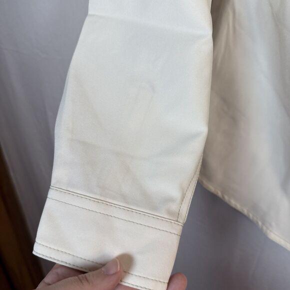 Dickies Women’s Cooling Utility Shirt Temp-iQ Long Sleeve Small Beige Snap NWT - Picture 4 of 16